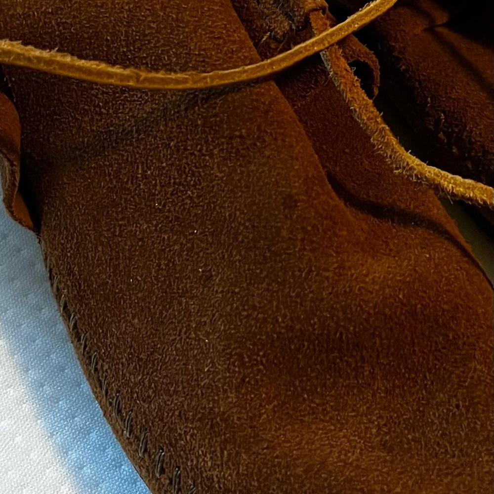 Minnetonka Brown Suede Fringe Moccasins - image 4